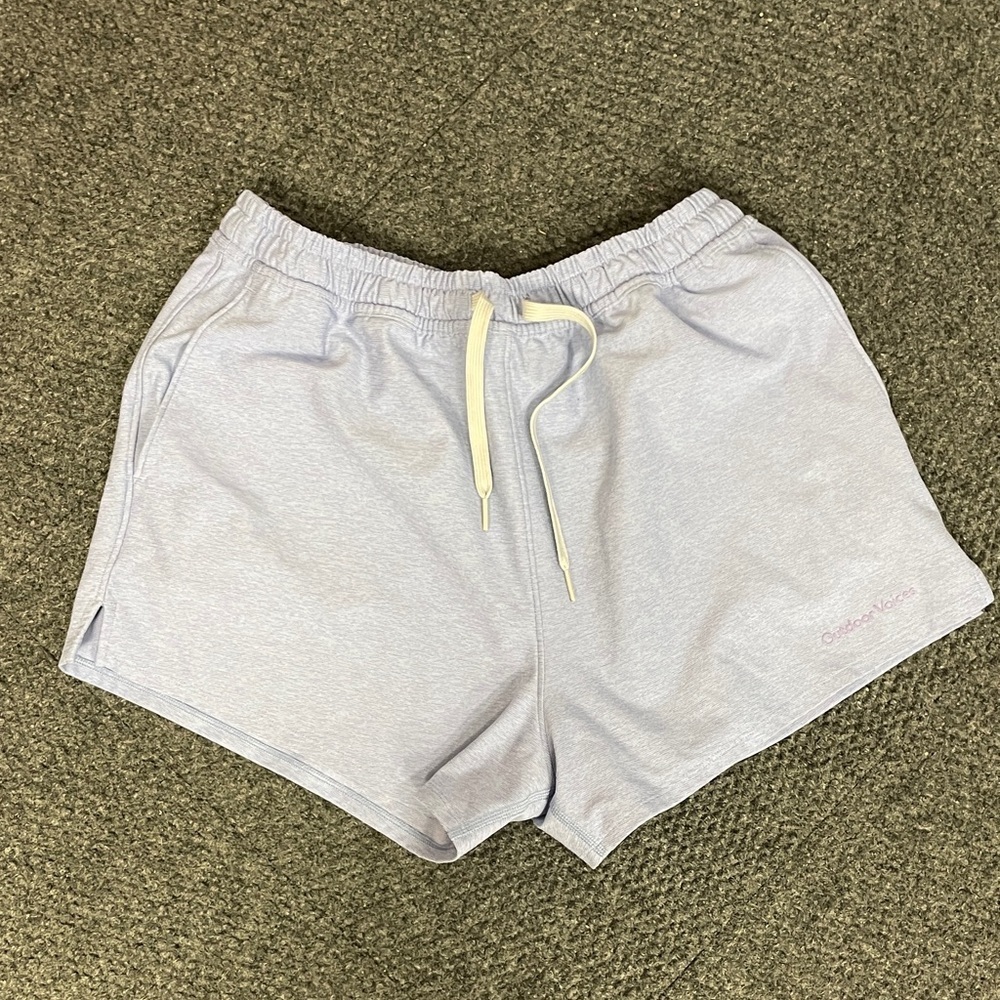 Outdoor Voices Shorts Periwinkle Blue Lavender Athletic Running Workout Small - Picture 1 of 5